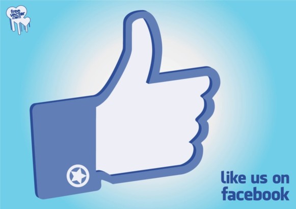 Facebook Like Hand set vector