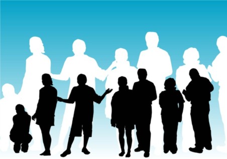 Family Silhouettes vector