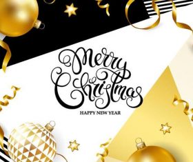 Fashion christmas with new year card vectors graphic