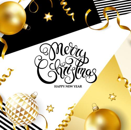 Fashion christmas with new year card vectors graphic