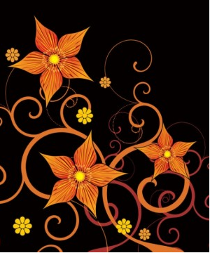 Fashion floral background 01 vector graphic