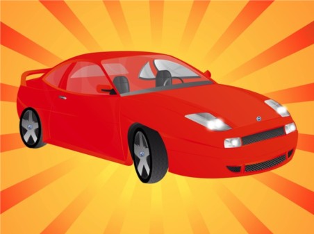 Fiat Car vector graphics