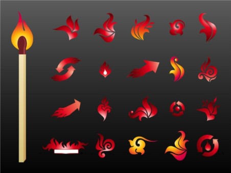 Fire Logos vector material