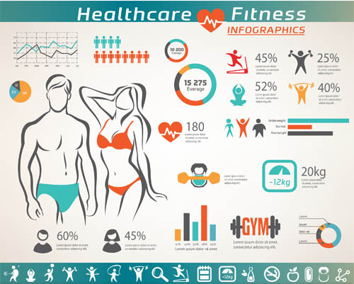 Fitness Infographics vector
