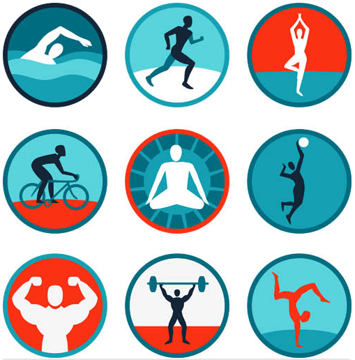 Fitness and Sport Logo vector graphics
