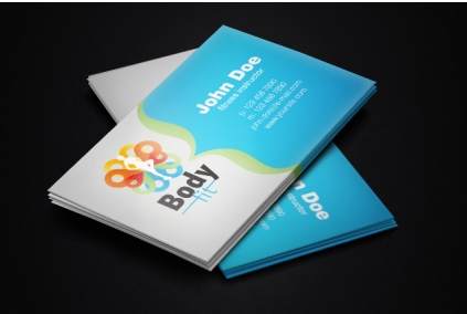 Fitness instructor business card set vector
