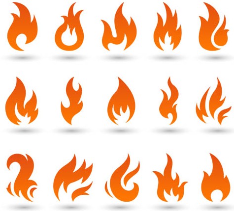 Flame Symbols vector