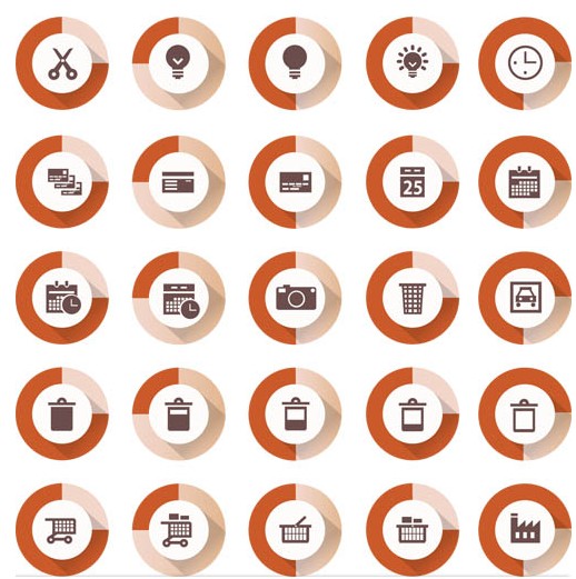 Flat Icons graphic vector set