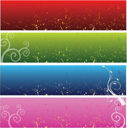 Floral Background Banners Free vector