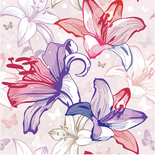 Floral Backgrounds Set 24 vector