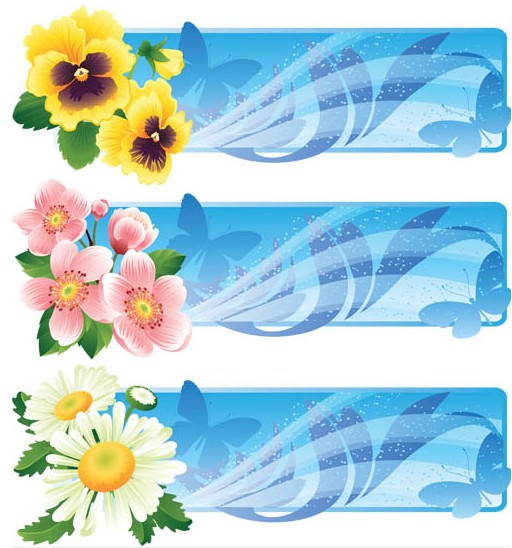 Floral Banners vector