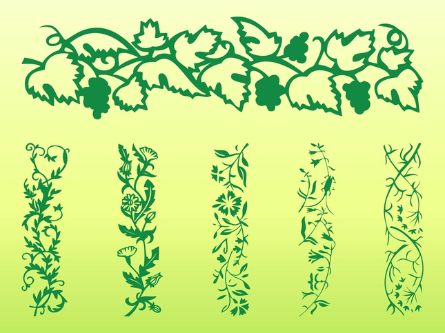 Floral Borders free vector
