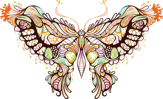 Floral Butterfly vector