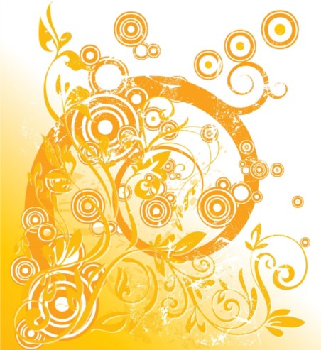 Floral Circle Graphics vectors graphics