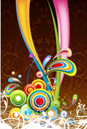 Floral Colorful Background 2 vectors graphics