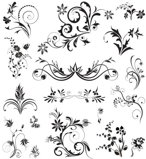 Floral Decorative Elements vector