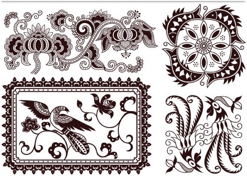 Floral Design Objects vector