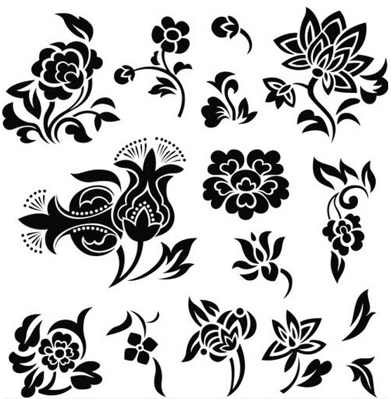 Floral Elements vector graphics