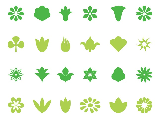 Floral Icons free vector
