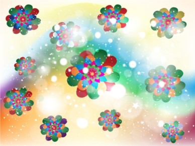 Floral Kaleidoscope Background vector
