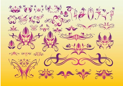 Floral Tattoo Art vector