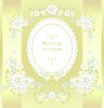 Floral Wedding Invitation background 1 vectors