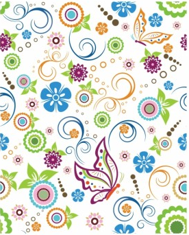 Floral and butterfly Pattern vector graphics