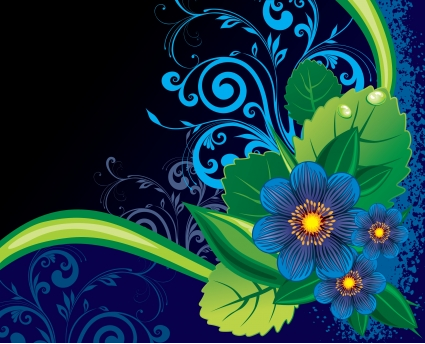 Floral backgorund vector graphic free download