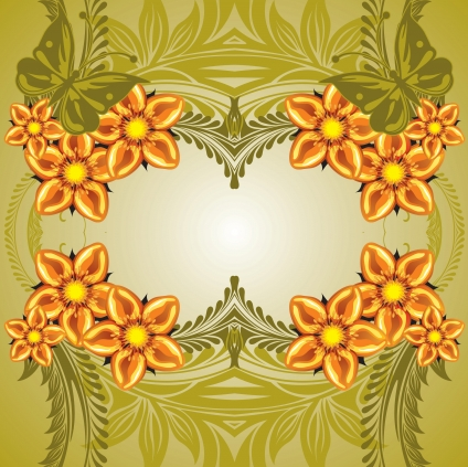 Floral background design vectors