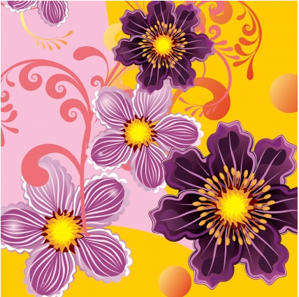 Floral background 29 vector