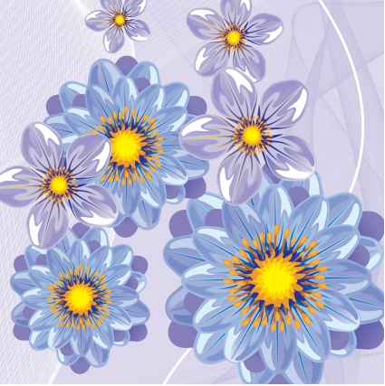Floral with abstract background vectors graphics