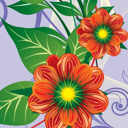 Floral background 30 vector graphics