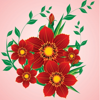 Floral background Free 02 vector