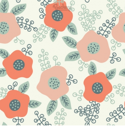 Floral design seamless Free vector