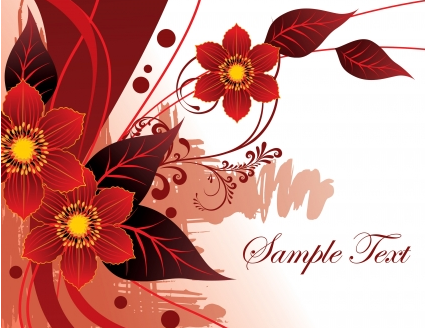 Floral document vector