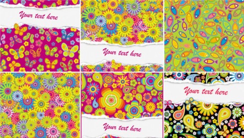 Floral effect background vector