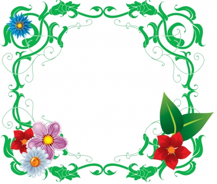 Floral frame 5 vector
