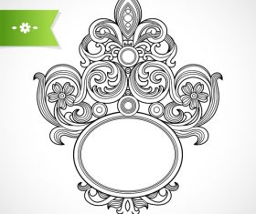 Floral frame ornaments vectors material 02