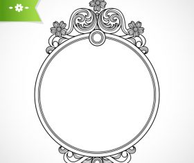 Floral frame ornaments vectors material 04