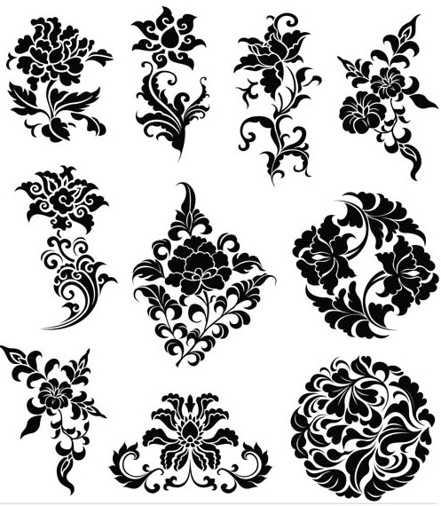 Floral graphic vector free download