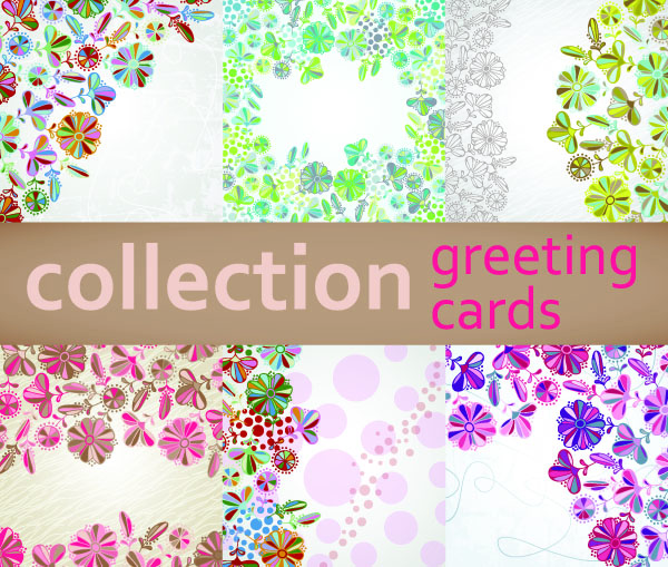Floral greeting card background 1 vector