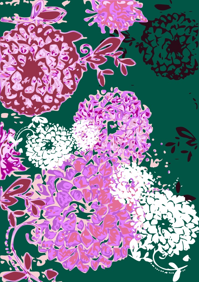 Floral hand drawn background vector design