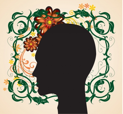 Floral head Illustration vector