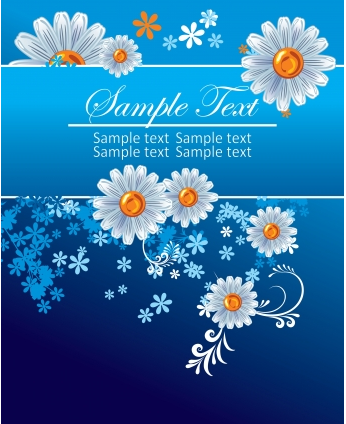 Floral page vector set free download