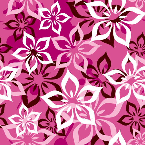 Floral pattern 4 set vector