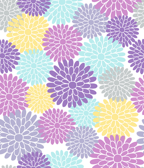 Floral pattern 5 set vectors