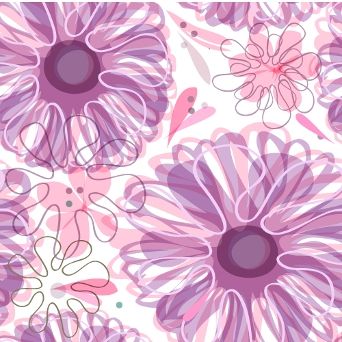 Floral pattern 9 set vector
