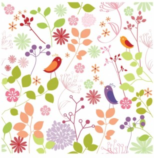 Floral pattern free design vector