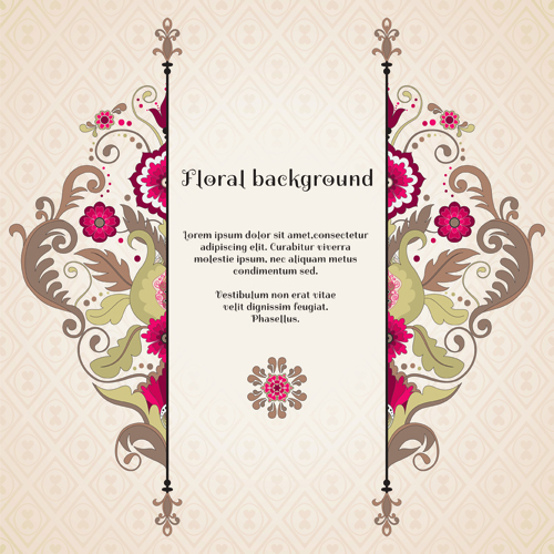 Florals backgrounds 17 vector