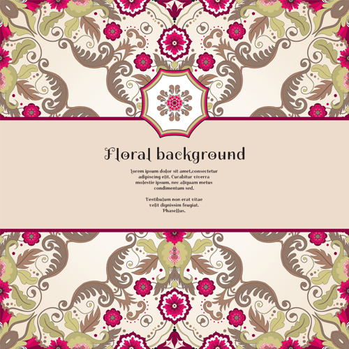 Florals backgrounds 3 vector